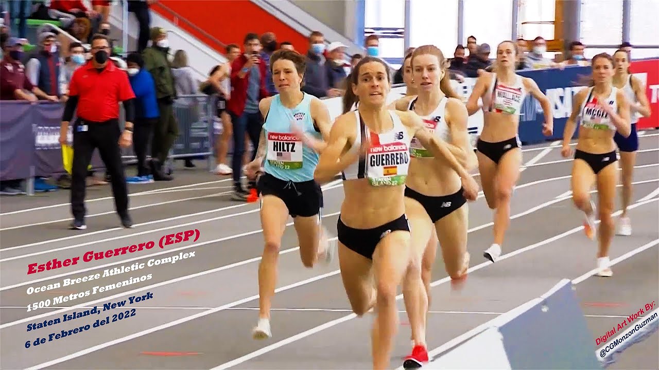 Esther Guerrero (ESP) - 1500 Metros Femeninos. Ocean Breeze Athletic Complex, Staten Island, NY 2/22