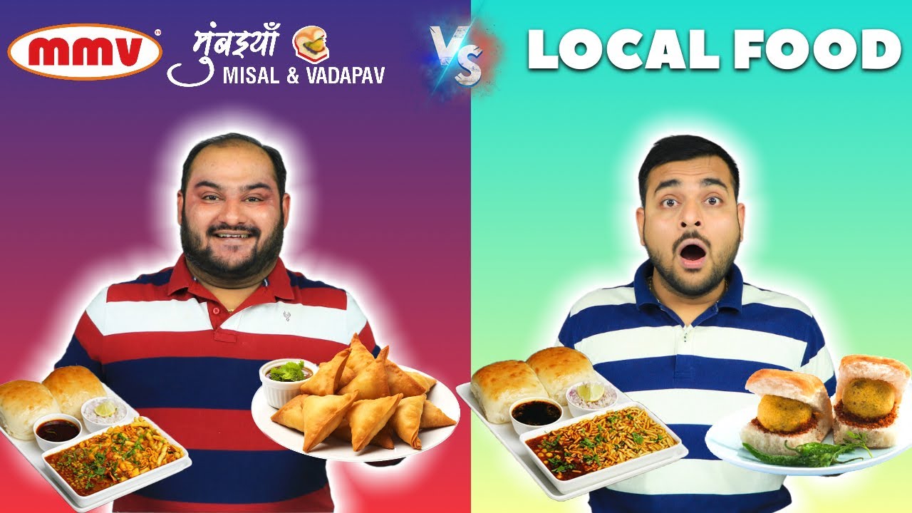 Mumbaiya Misal And Vadapav Vs Local Food Challenge | MMV Vs Local Food Challenge | Viwa Food World