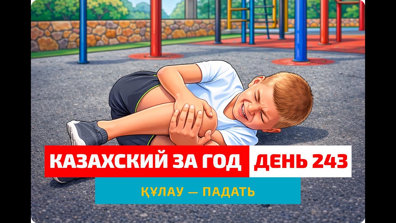 🏃‍♂️ День 243 — Детство без падений бывает? | Глагол құлау | Учим казахский