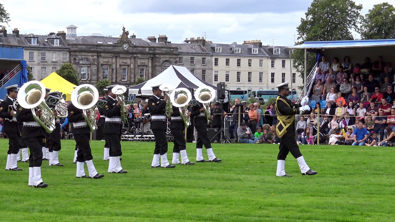 Perth Salute 2017 - India Naval band arena display on visit from Edinburgh Military Tattoo - 4K
