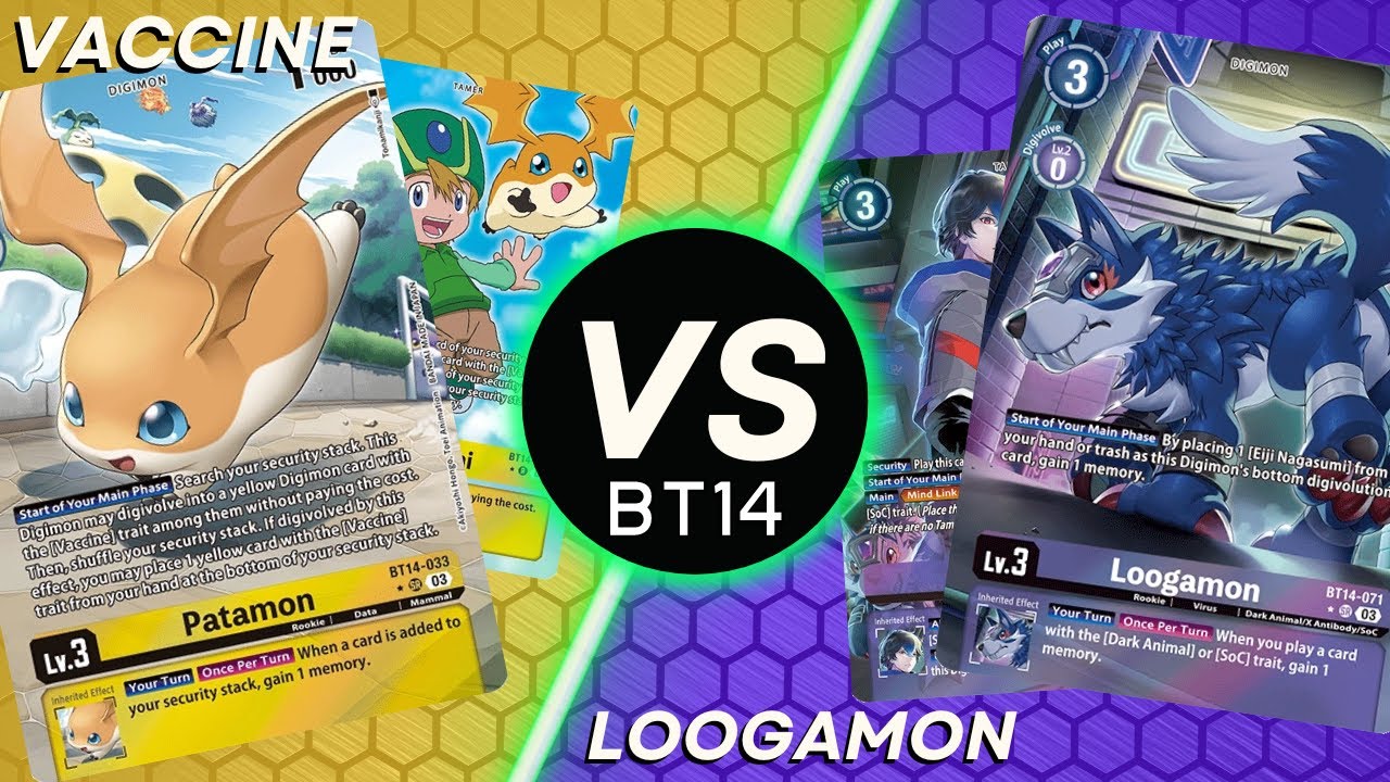 SICK combos!! Let's GOOOO! Digimon TCG [BT14] Vaccine VS Loogamon