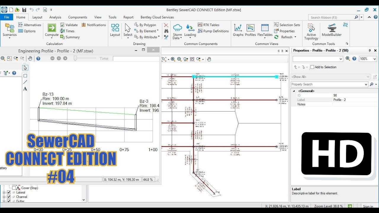 SewerCAD CONNECT EDITION│04: Modificando buzones y tuberías