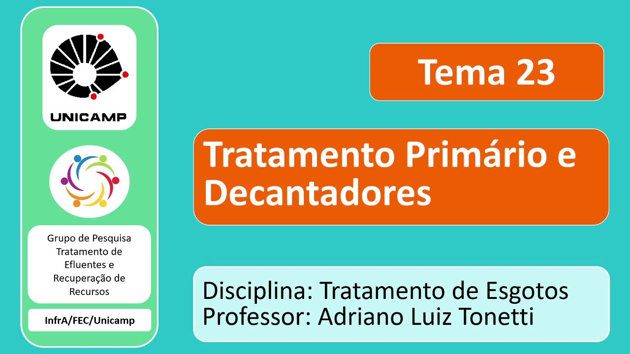 Tema 23 - Tratamento Primário e Decantadores
