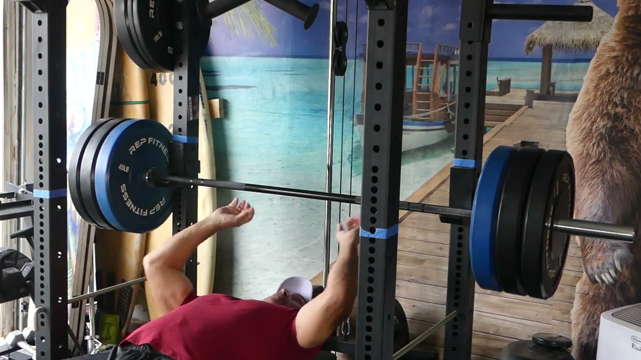 295 x 6 reps for this 64 yo.