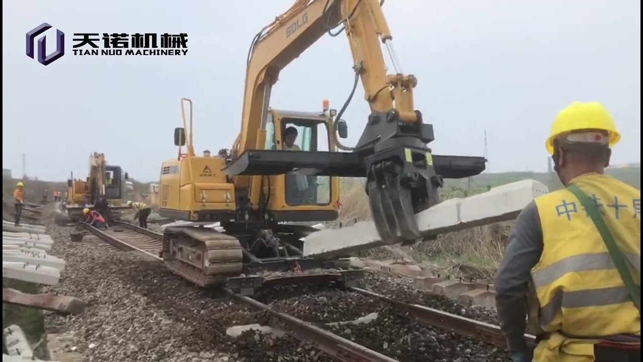 The whole process of replacing railroad sleepers with a sleeper replacement machine #sleepers