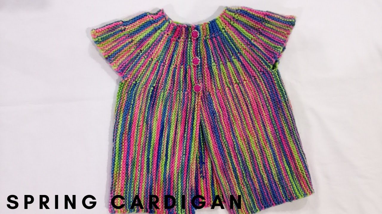 Multi-colored Beautiful Cardigan Knitting Tutorial