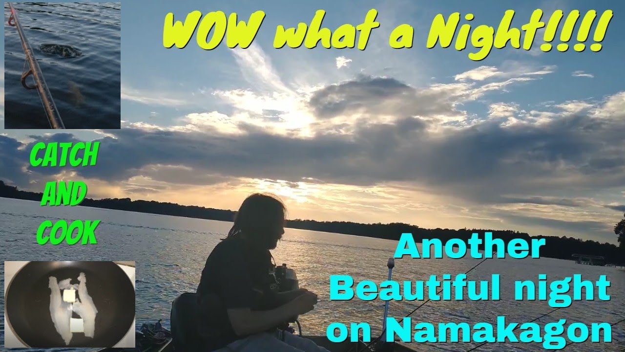Big Night Fishing Namakagon Lake 6-27-2021 fish and cook #namakagonlake #CableWI #fishing #walleye