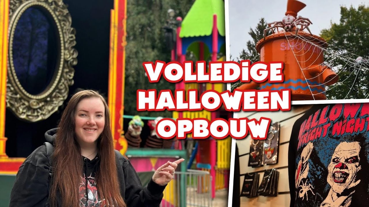 Walibi [VLOG] Volledige opbouw Halloween Fright Nights 2024 & Nieuwe merchandise!