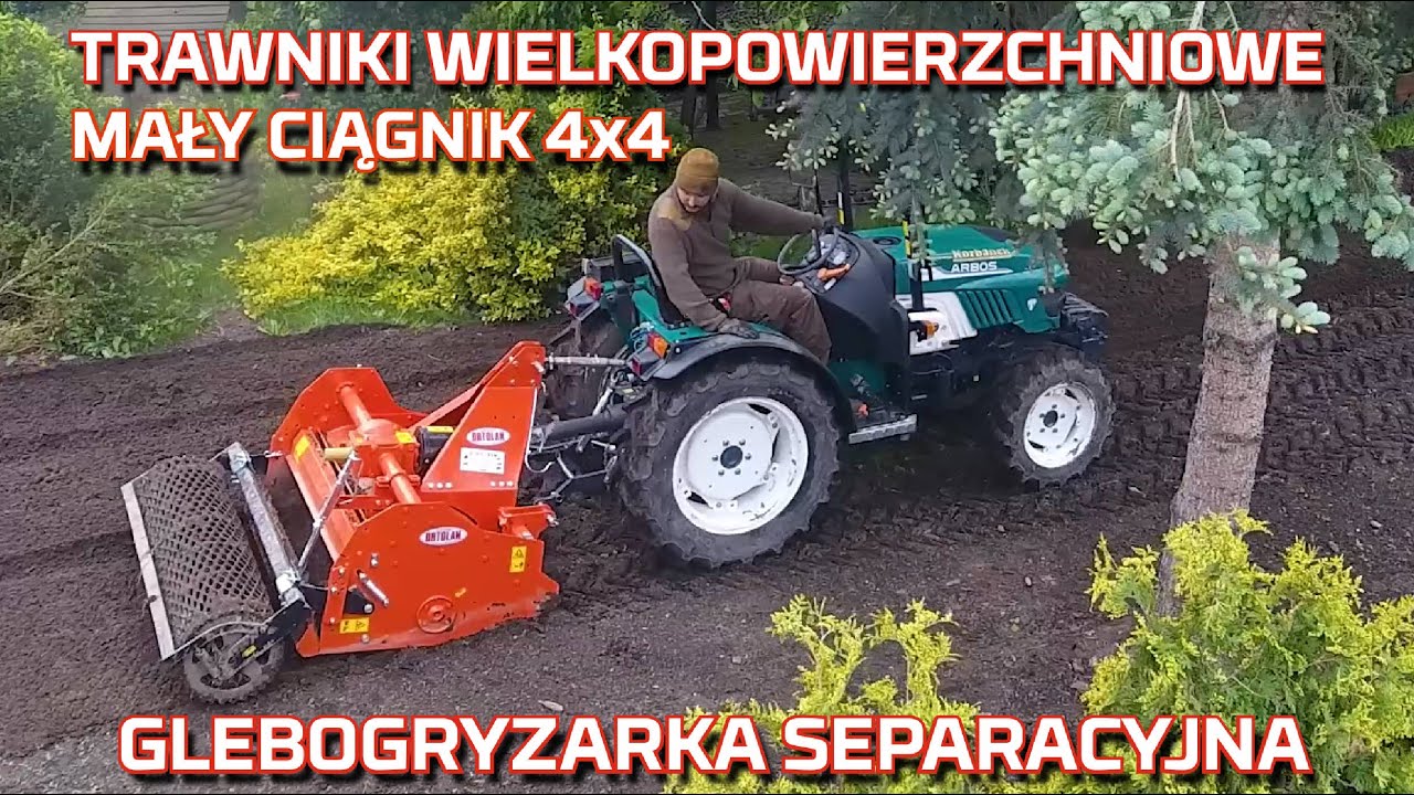 🔴Mały ciągnik arbos 3050  4x4 👍Glebogryzarka separacyjna🧤Trawniki wielkopowierzchniowe [Korbanek]