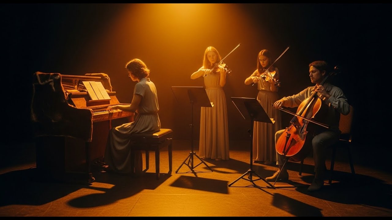 조용한 밤의 카페에서 펼쳐지는 3시간의 피아노와 현악기 음악, 깊은 휴식과 명상을 위한 평화로운 선율