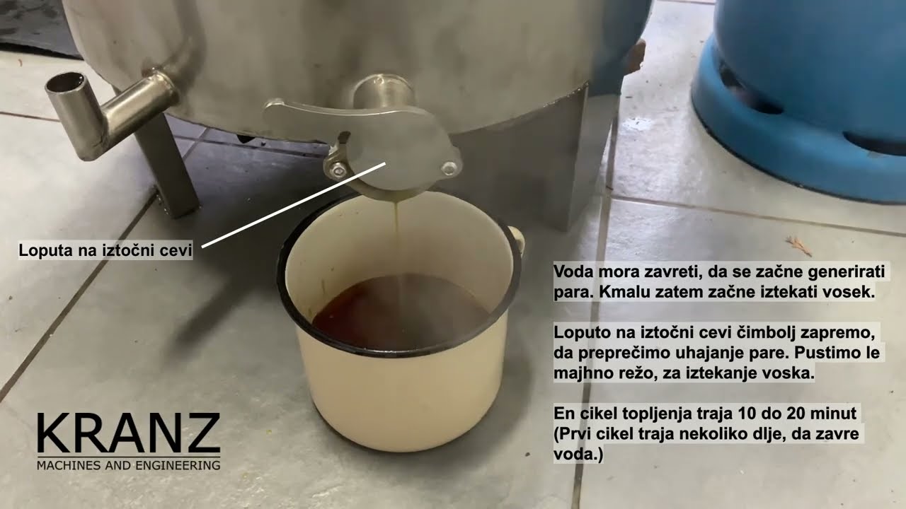 parni topilnik voska, kuhalnik voščin