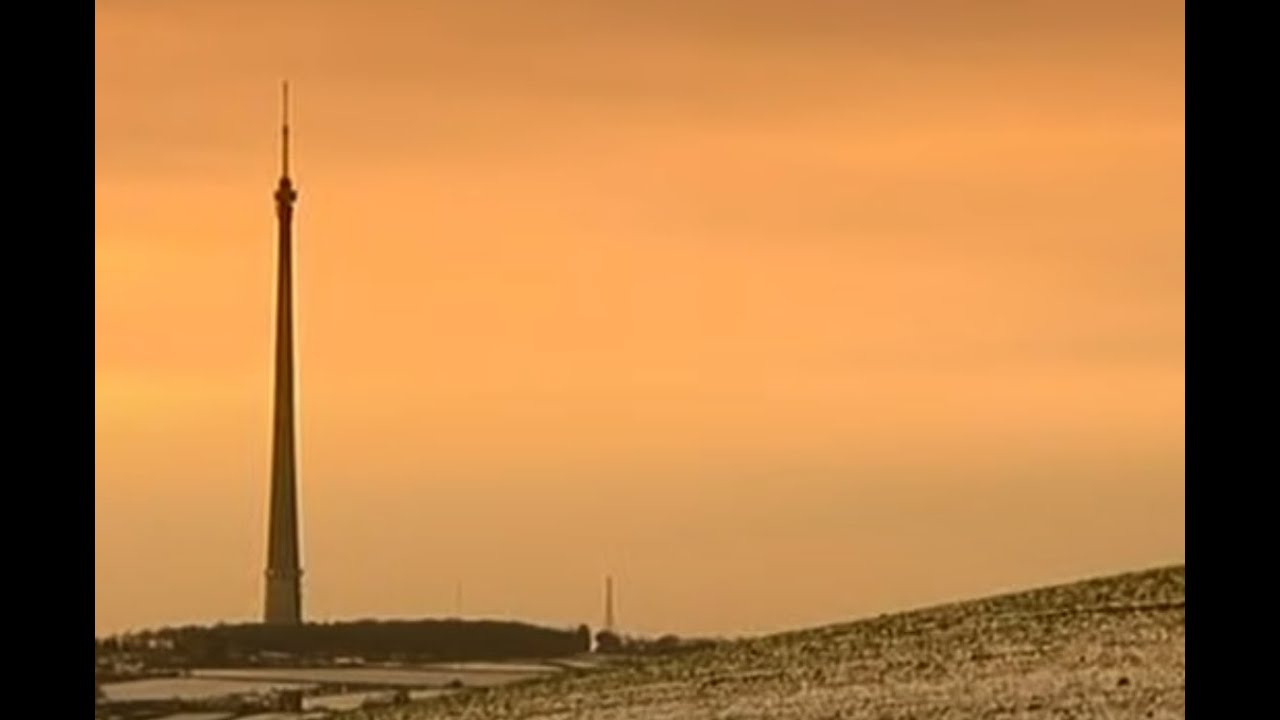 YTV weatherman takes a trip up Emley Moor transmitter mast - March 2016