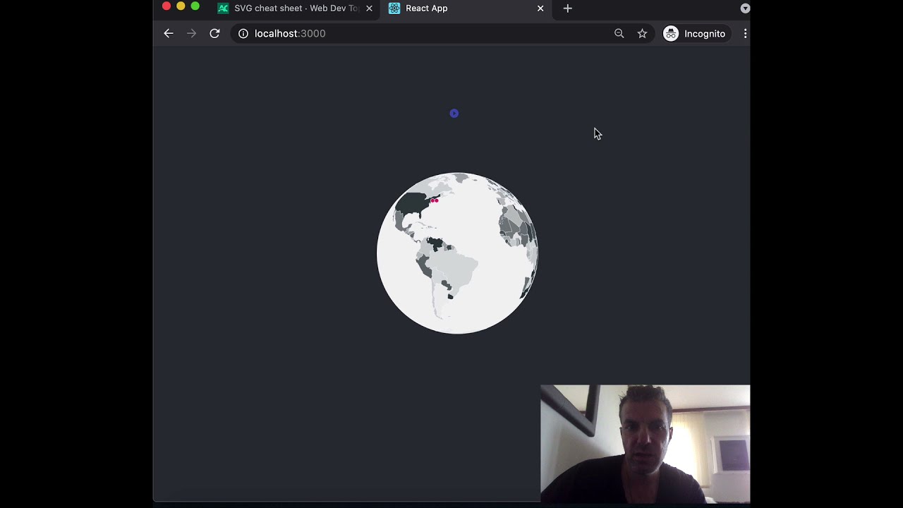Integrating d3.js with React - World Chart - WorldMap d3 & React - Rotating with coordinates
