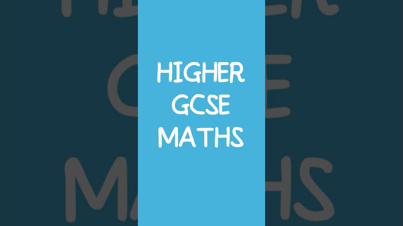 #gcsemaths #mathsrevision #maths