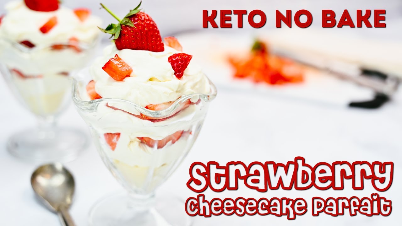 Strawberry 🍓Cheesecake Parfait | Easy Keto No Bake Recipe (Ready in 10 minutes!)