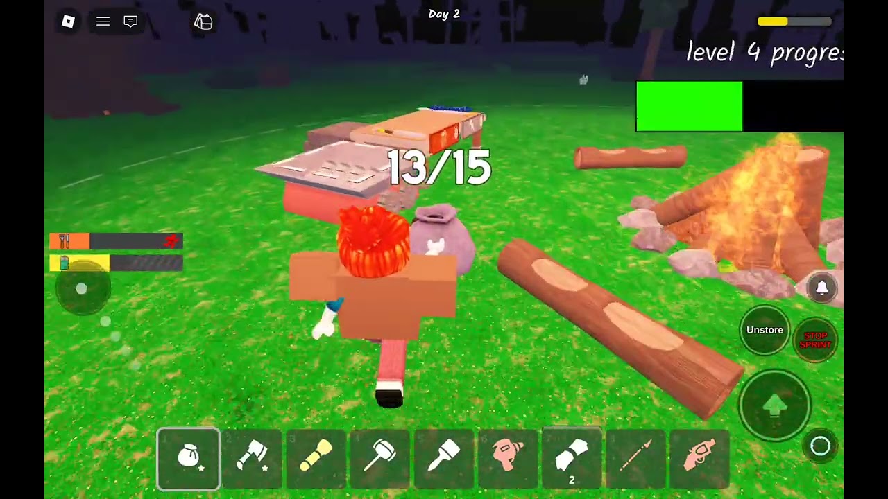 Hi im bunny second vid of 99 nights in the forest 