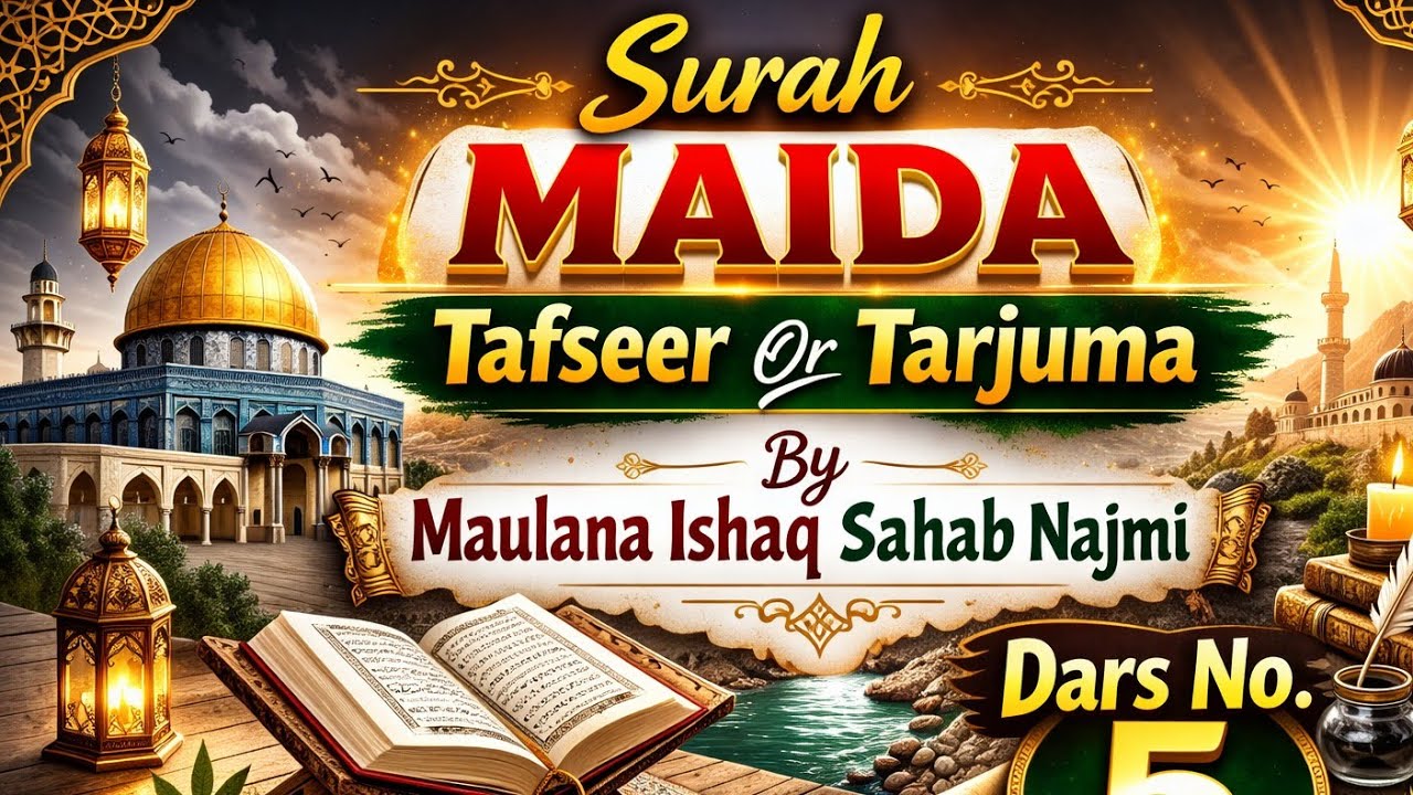 🔴 Live Now | Surah Maida | Dars  6 By Maulana Ishaq Sahab Najmi