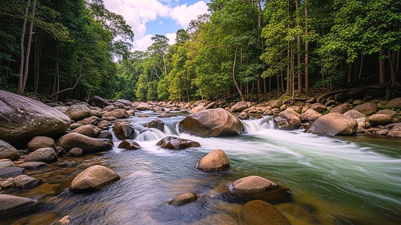 Fall Asleep in Minutes with Peaceful River Nature Sounds | Deep Sleep Ambience