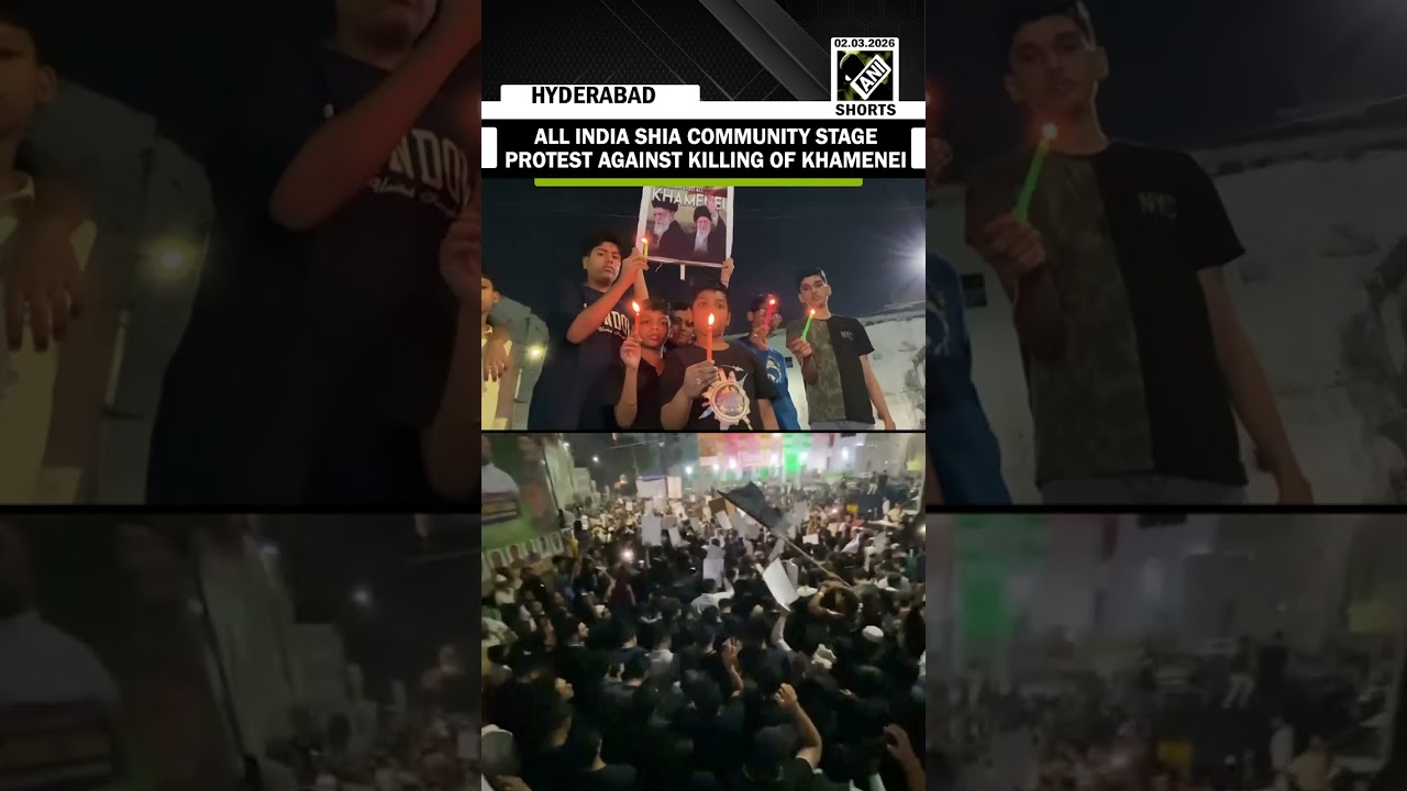 All India Shia Community protest against killing of Iranian supreme leader Ayatollah Ali Khamenei