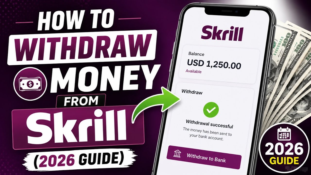 How to Withdraw Money from Skrill (2026 Guide) | Transfer Skrill Funds to Your Bank Account