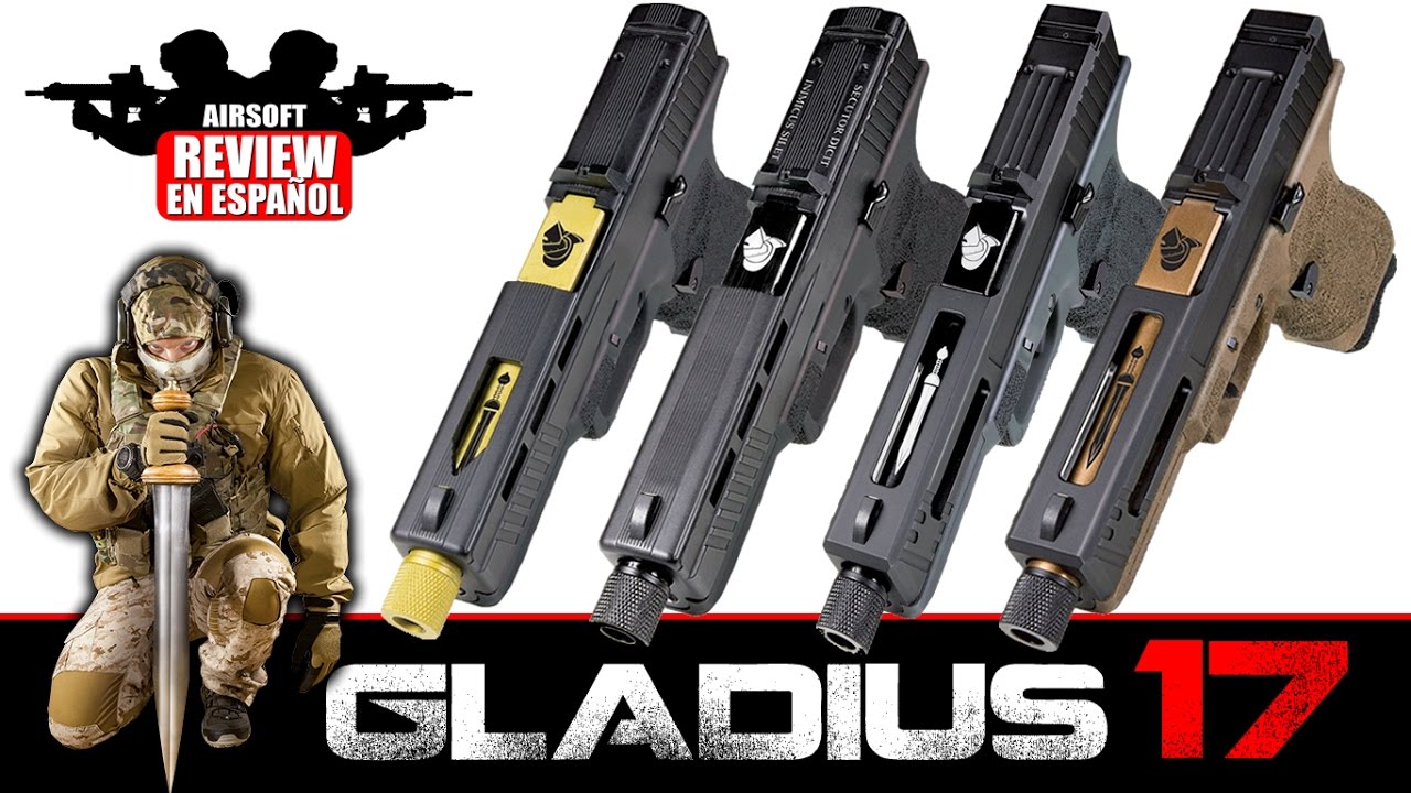 GLADIUS 17 SECUTOR Co2 Airsoft Review en Español ( Test Shot & Chrono )