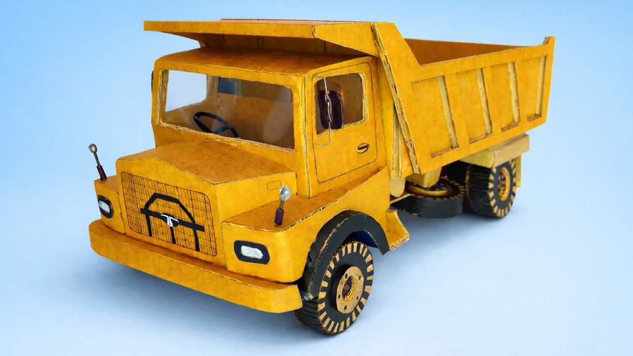 DIY Cardboard Tipper Truck 🚛 | How to Make a Cardboard Dump Truck Model