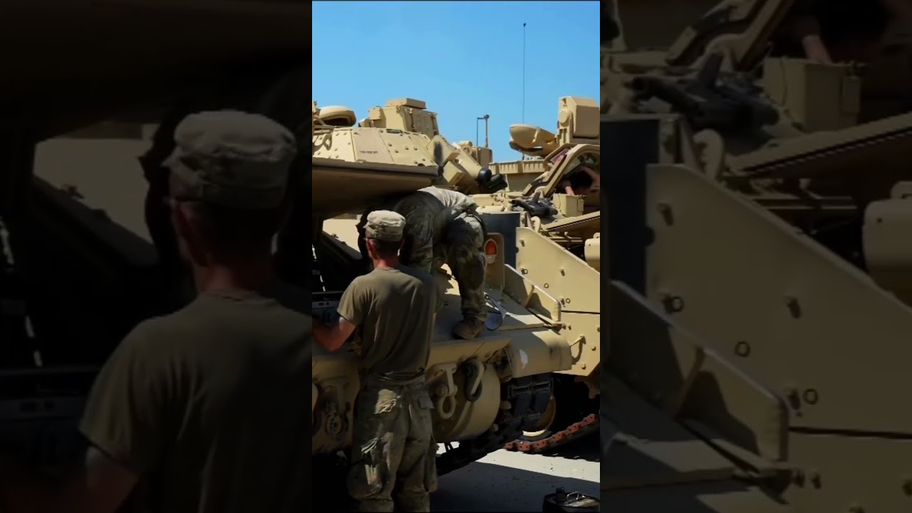 Armored Convoy Escort & M2 Bradley Automatic Cannon Blast! ⚡🎯 #shortvideo #shorts
