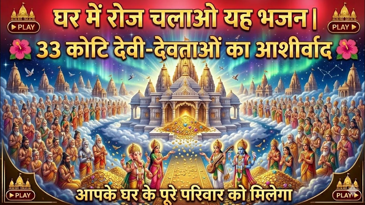 घर में रोज चलाओ यह भजन 🌺 | 33 कोटि देवी-देवताओं का आशीर्वाद पूरे परिवार को मिलेगा | Bhakti Bhajan 