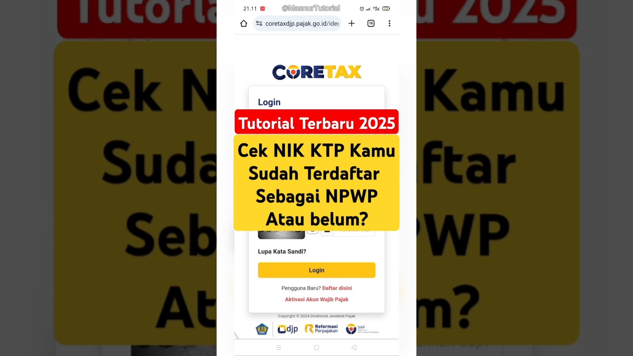 Cara Mengecek Nomor NIK KTP sudah Terdaftar sebagai NPWP atau belum