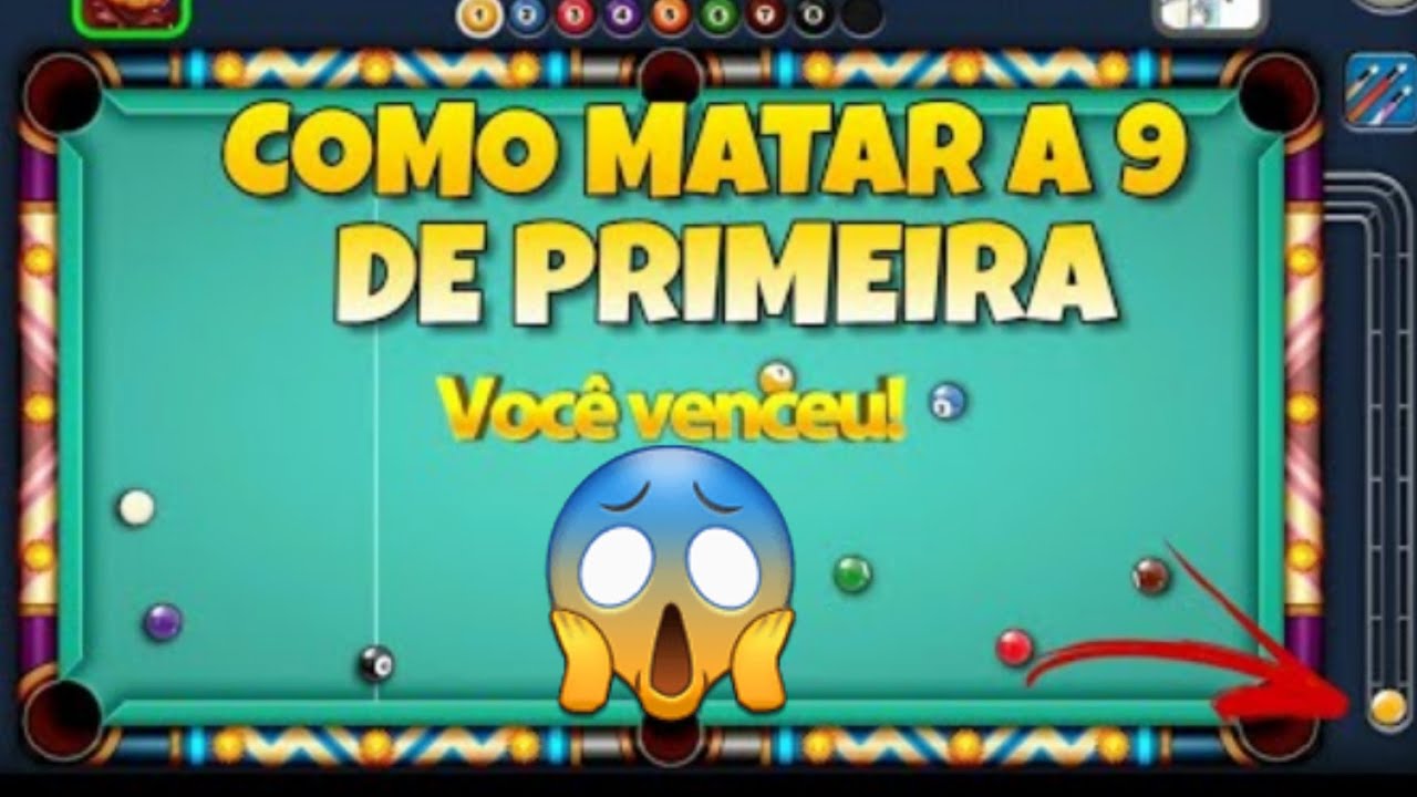 COMO GANHAR NO 9 BALL NA PRIMEIRA TACADA !!! 8 BALL POOL