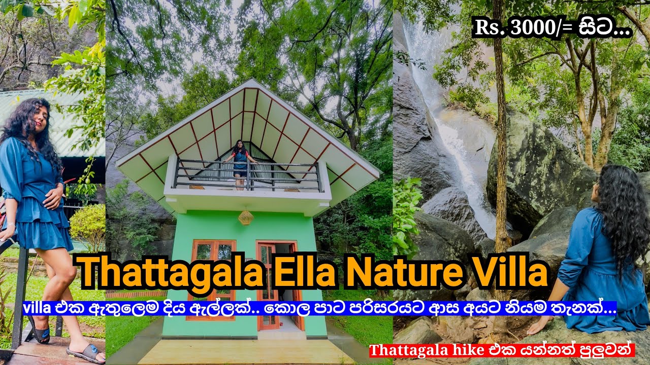 🍃 Thattagala ella nature villa 🌸 | යාලුවො එක්ක ගිහින් enjoy කරන්න සුපිරි තැනක් 😍 #thattagalaella