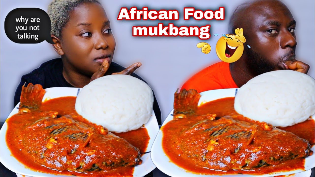 HILARIOUS IGNORING MY WIFE MUKPRANK | AFRICAN FOOD MUKBANG | FUFU AND FISH PEPPER SOUP MUKBANG