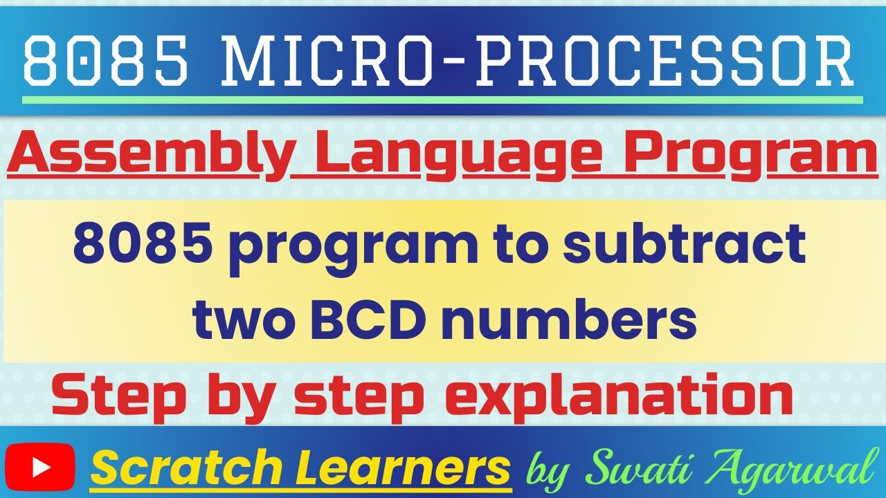 BCD subtraction in 8085 microprocessor | Subtraction of two BCD numbers in 8085 | BCD subtraction