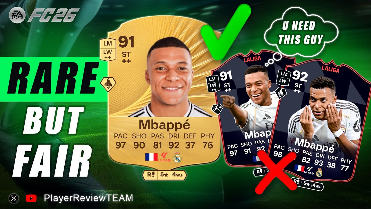5⭐4⭐ Килиан Мбаппе 91 | Обзор игрока FC 26