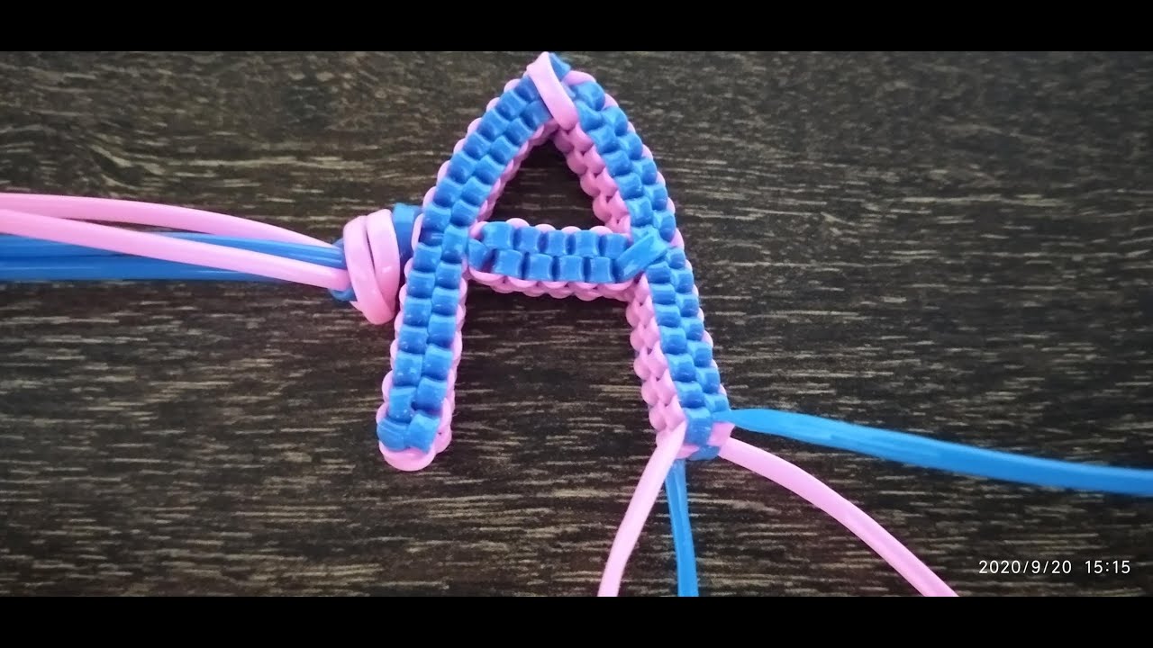 How to make letter A shape using scoobie