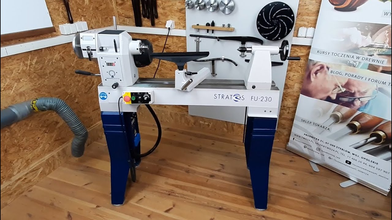 Test tokarki do drewna Drechselmeister Stratos FU-230 - tokarka mistrzów.