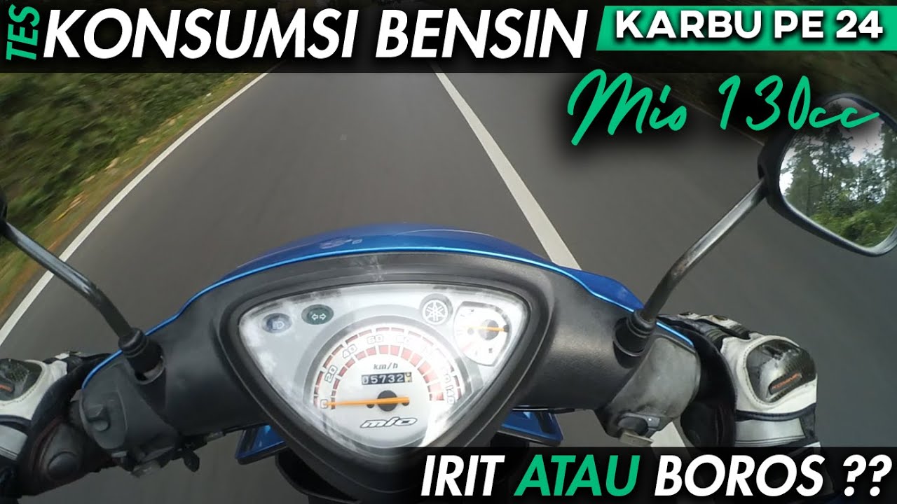 TES KONSUMSI BENSIN KARBURATOR CPO PE 24 DI MIO SMILE 130 CC HARIAN KE LEMBANG | IRIT ATAU BOROS ??