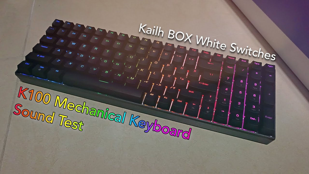 K100 96-Key Mechanical Keyboard Sound Test (Kailh BOX White Switches)