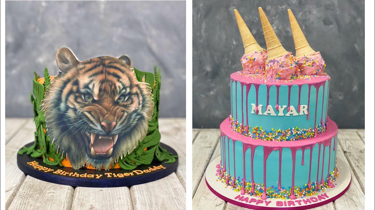 Tiger Cake | Ice Cream Drip Cake