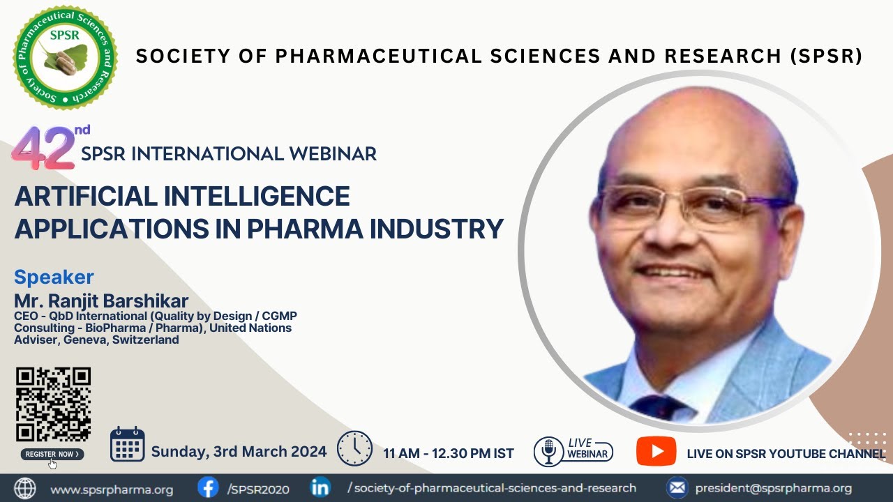 42nd SPSR International Webinar on ‘Artificial Intelligence applications in Pharma Industry'