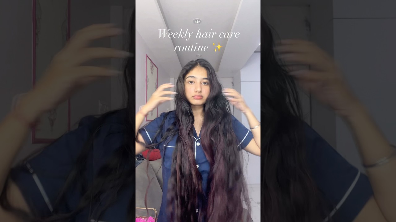 My weekly hair routine for knee length wavy hair 