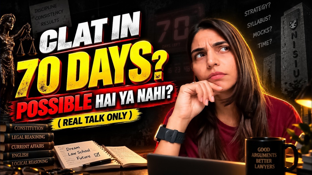 Can You Still Crack CLAT 2027 in 70 Days? 🔥 Reality Check + 70 Days Roadmap