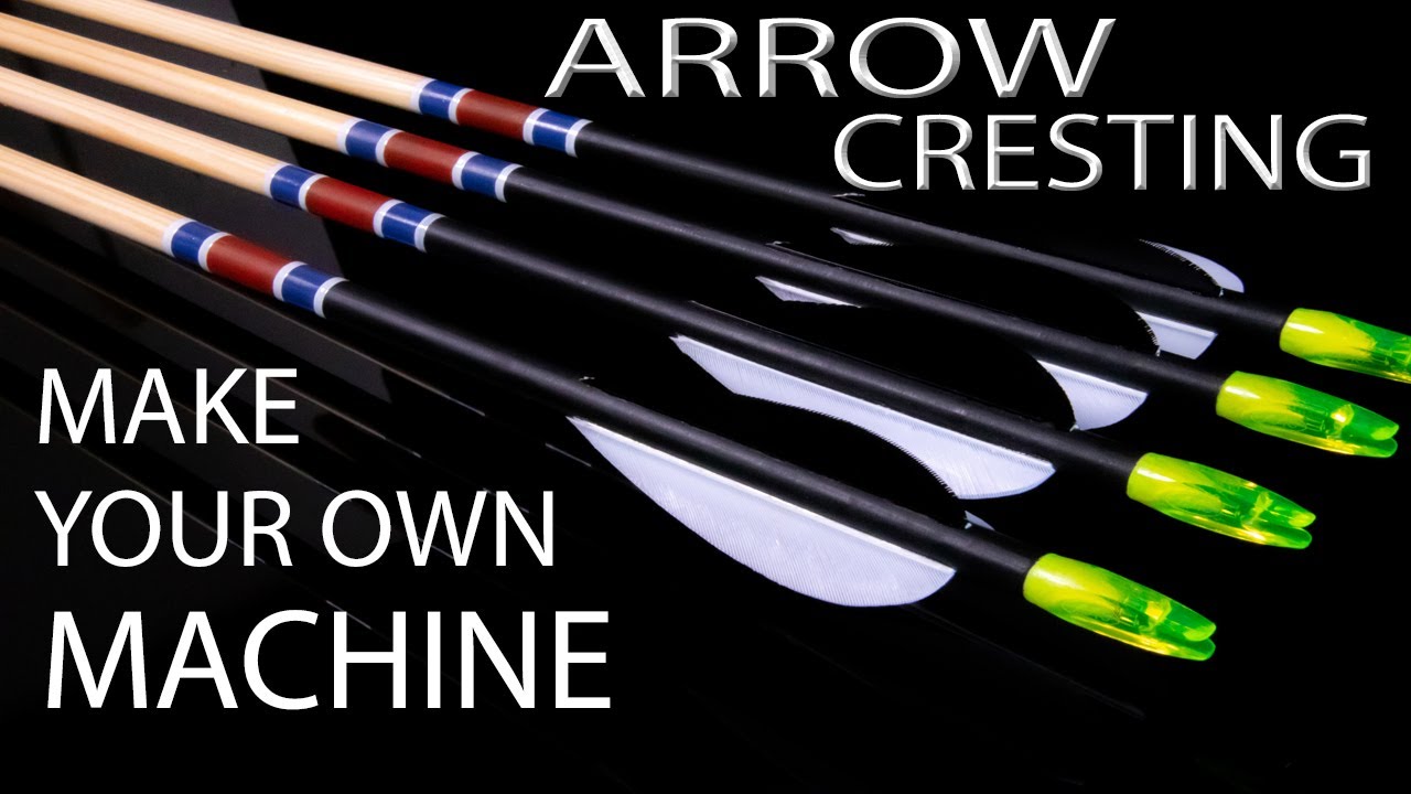 Our home made cresting machine for cresting decorating painting Longbow Arrows
