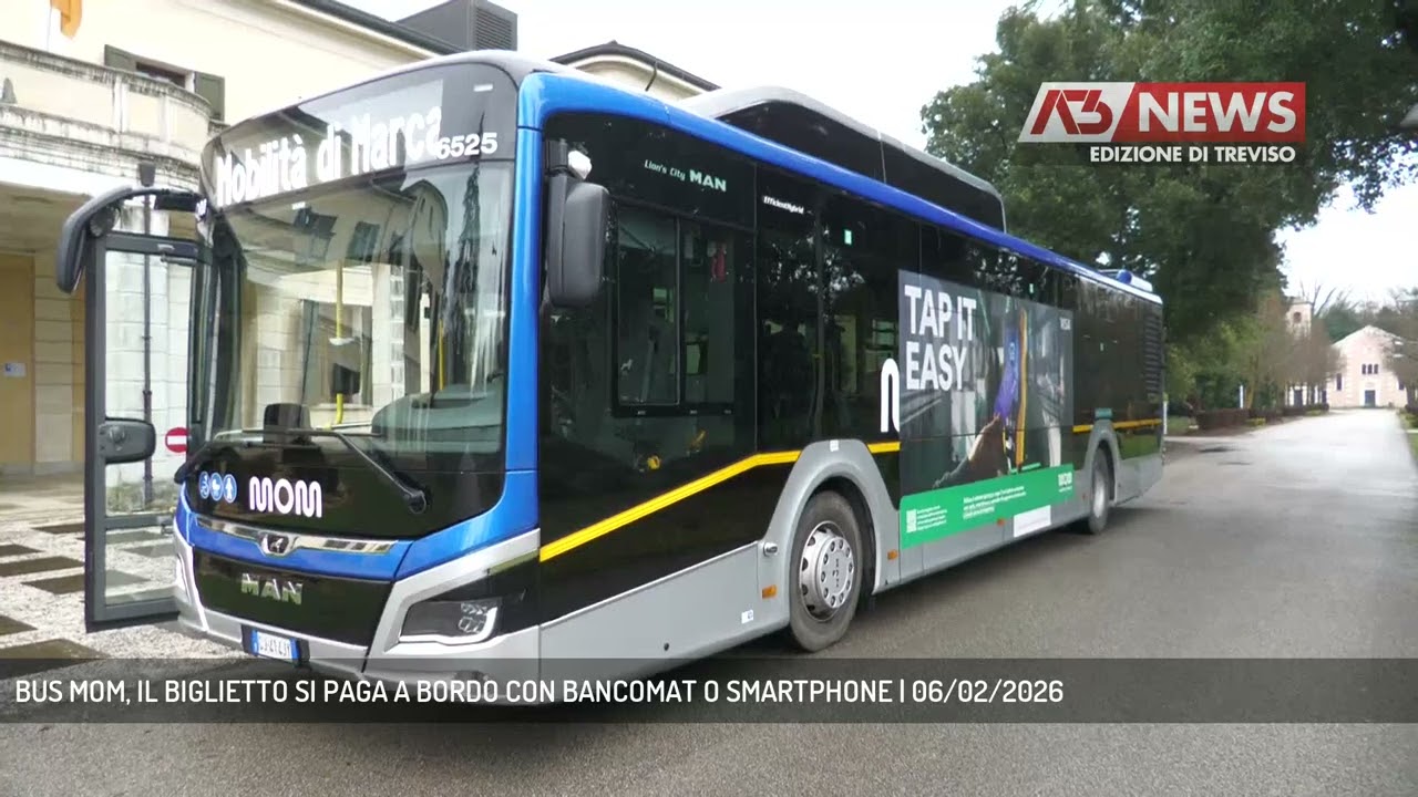 BUS MOM, IL BIGLIETTO SI PAGA A BORDO CON BANCOMAT O SMARTPHONE | 06/02/2026