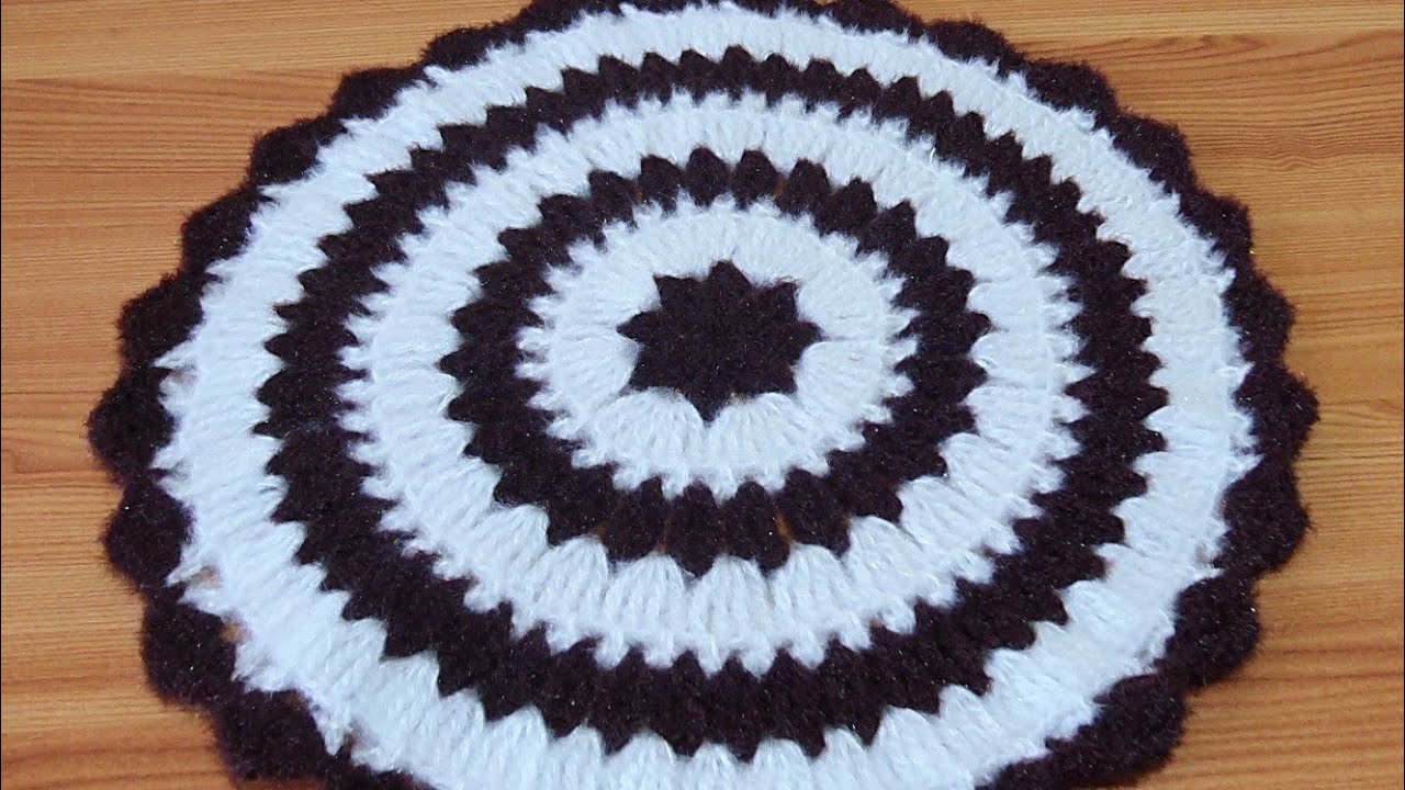 Thalposh, woolen rural, Crochet table cover, @SantoshAllArt