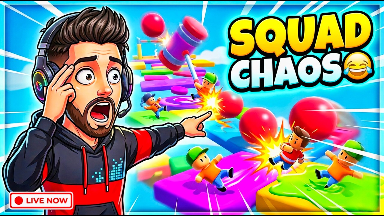 Stumble Guys LIVE 🔴 Squad Chaos With Subscribers | Group Games 😂