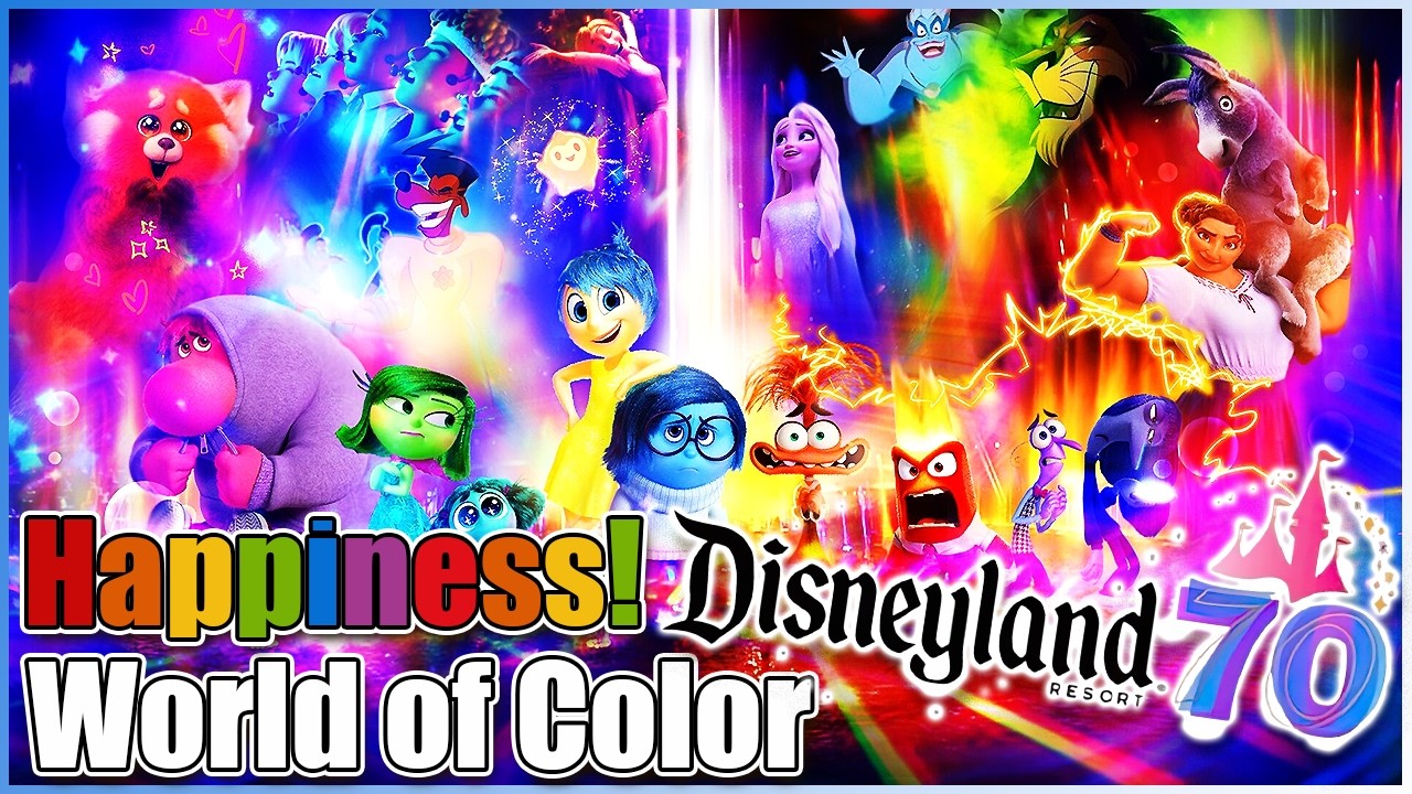 🌈World of Color Happiness✨Disneyland Resort 70th Birthday🎂Nighttime Spectacular🎆Fireworks Show