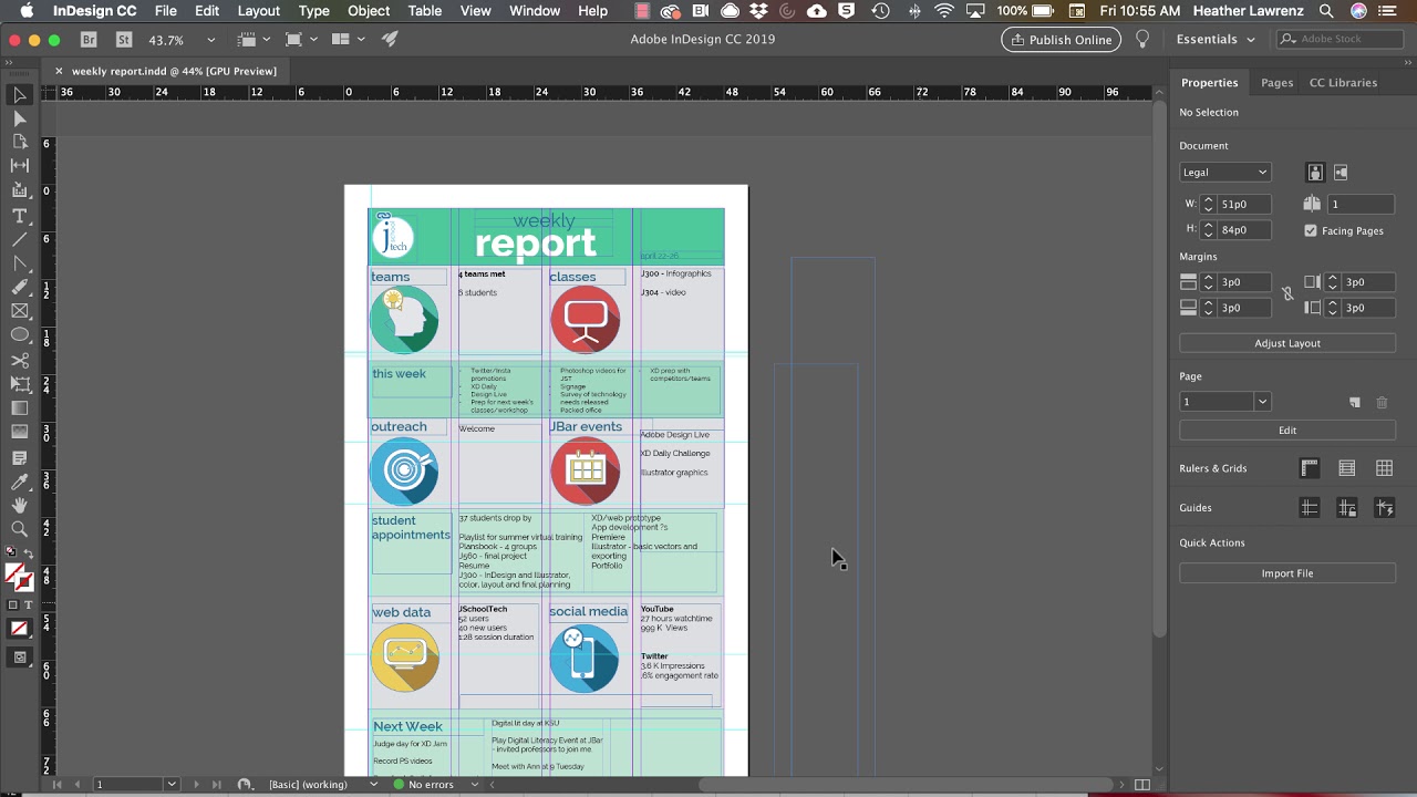 InDesign print & save