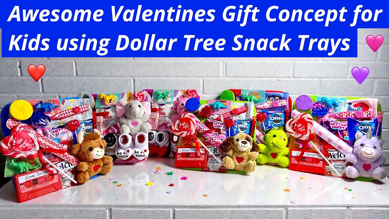Awesome Valentines Gift Concept for Kids using Dollar Tree Snack Trays | Fitville Review