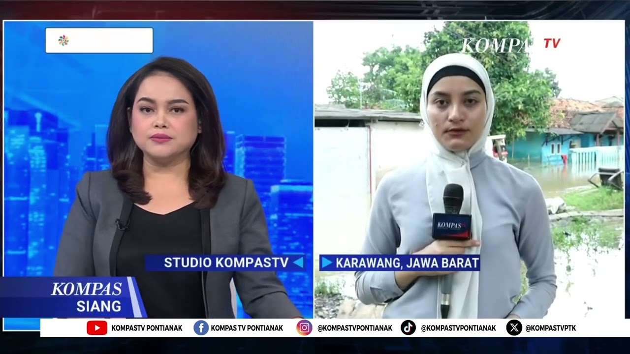 Banjir Rendam Ratusan Rumah di karawang Jawa barat Lebih Dari 3.000 Jiwa Mengungsi Kesejumlah Tempa